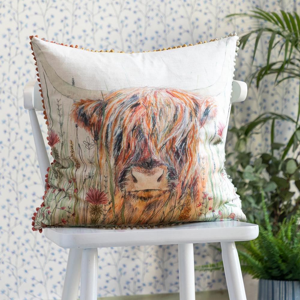 Bed Cushions | Alfie Printed Cushion Linen Bed Cushions Bed Cushions