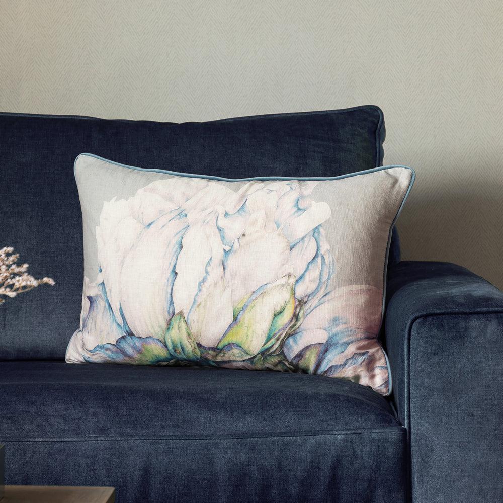 Bed Cushions | Alston Printed Feather Cushion Bluebell Bed Cushions Bed Cushions