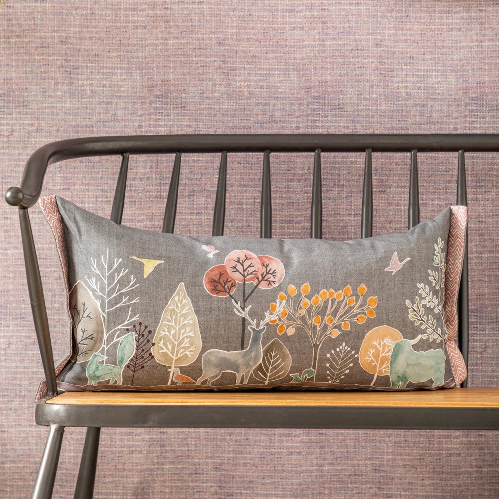 Bed Cushions | Ariundle Printed Feather Cushion Granite Bed Cushions Bed Cushions