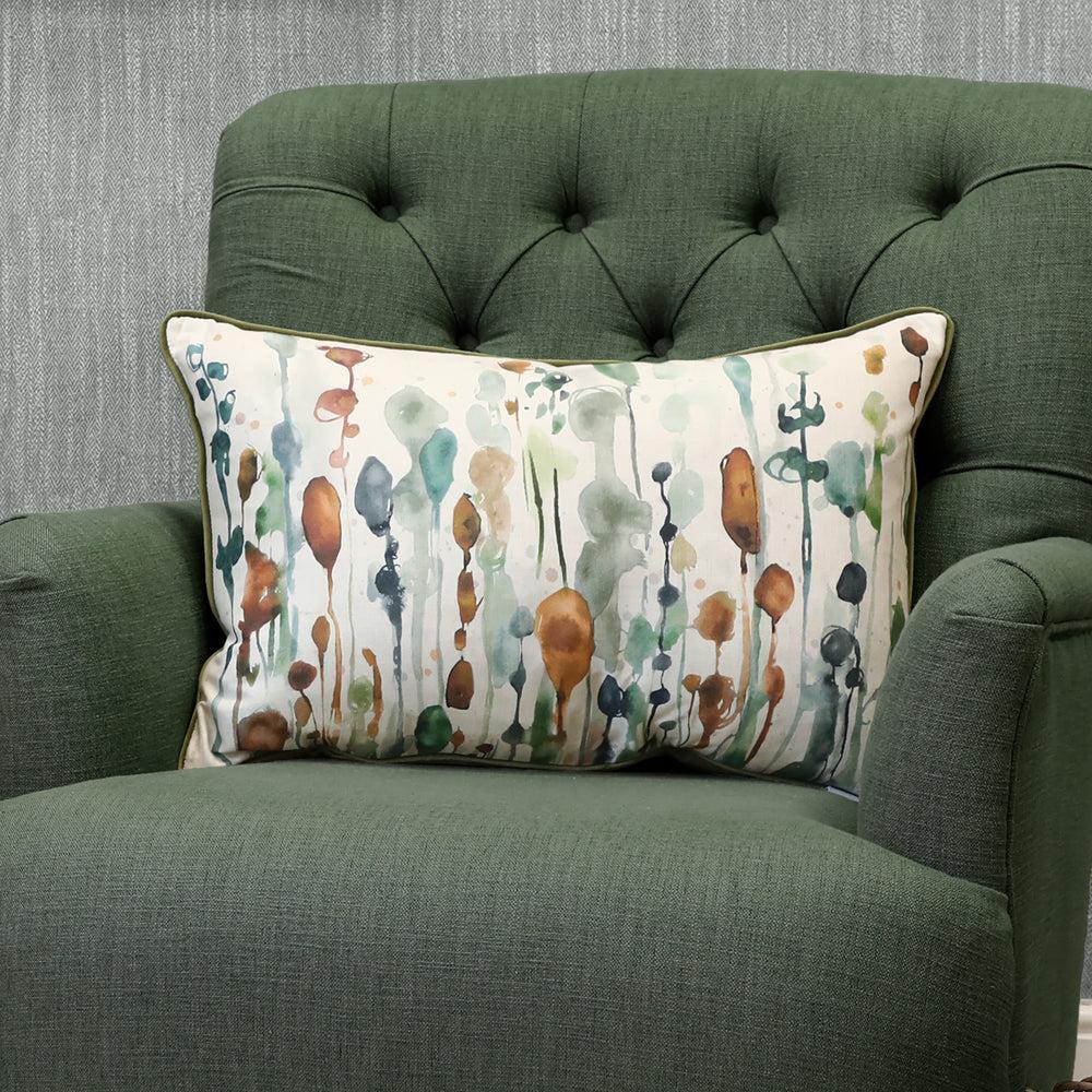 Bed Cushions | Arley Printed Feather Cushion Peridot Bed Cushions Bed Cushions