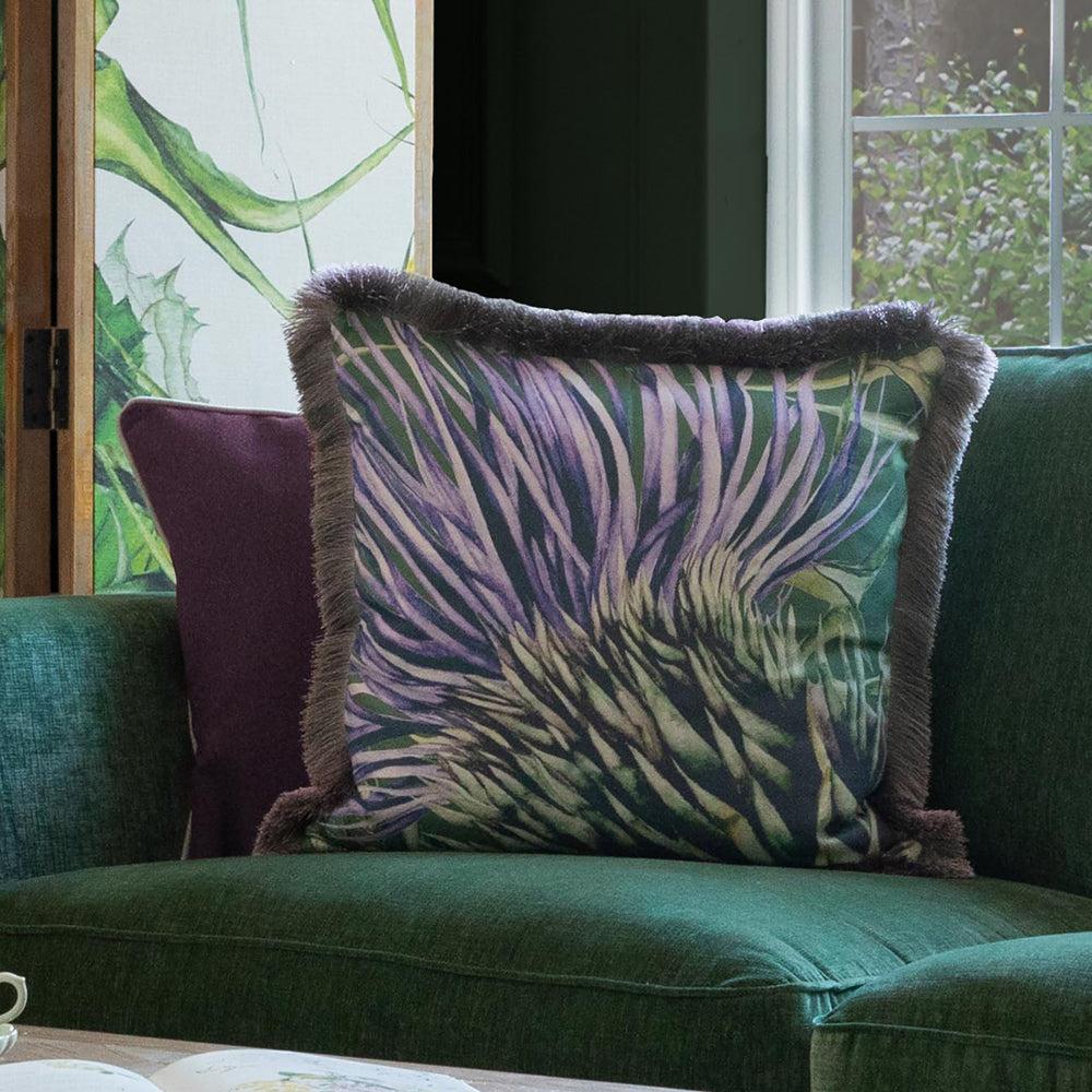 Bed Cushions | Athorn Printed Feather Cushion Fern Bed Cushions Bed Cushions