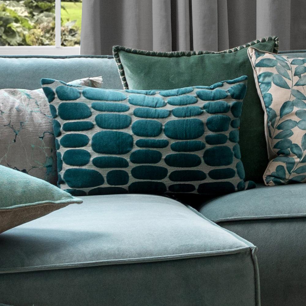 Bed Cushions | Boulder Embroidered Feather Cushion Ocean Bed Cushions Bed Cushions