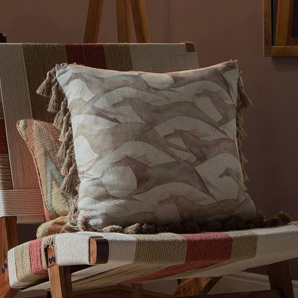 Bed Cushions | Dakota Printed Feather Cushion Sepia Bed Cushions Bed Cushions