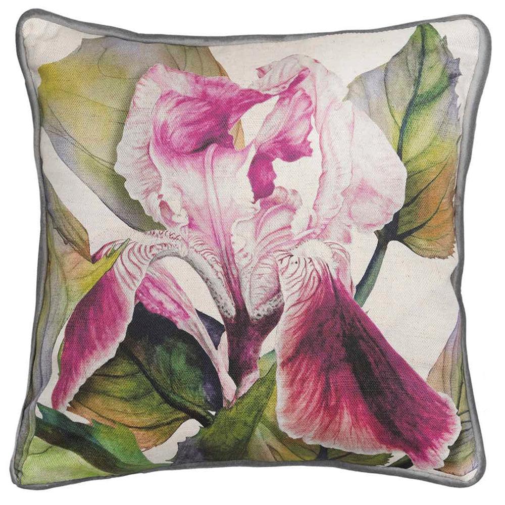 Bed Cushions | Darwen Small Printed Feather Cushion Fuchsia Bed Cushions Bed Cushions