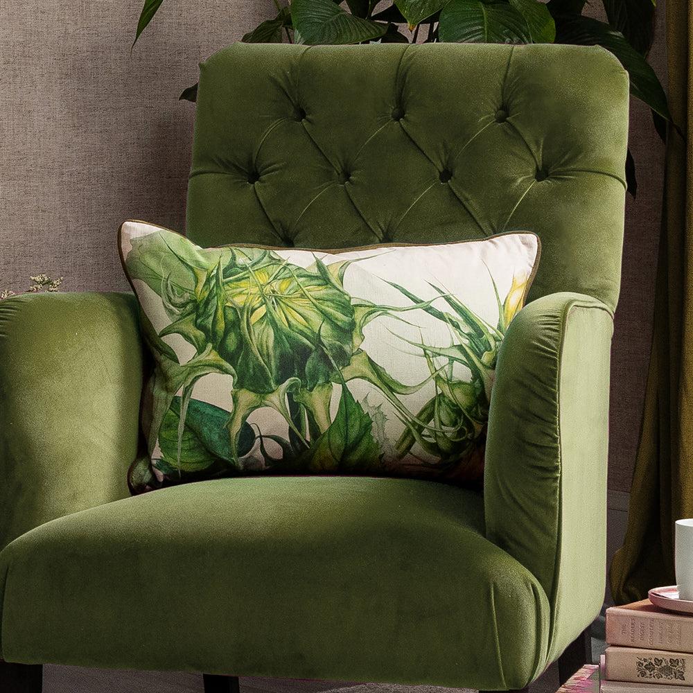 Bed Cushions | Easton Printed Feather Cushion Fern Bed Cushions Bed Cushions