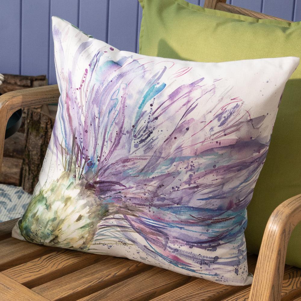 Bed Cushions | Expressive Thistle Outdoor Cushion Purple Bed Cushions Bed Cushions