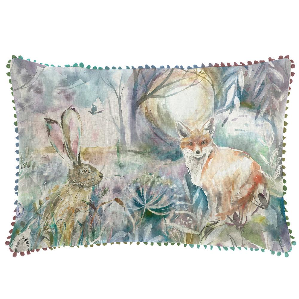 Bed Cushions | Fox Printed Feather Cushion Purple Bed Cushions Bed Cushions