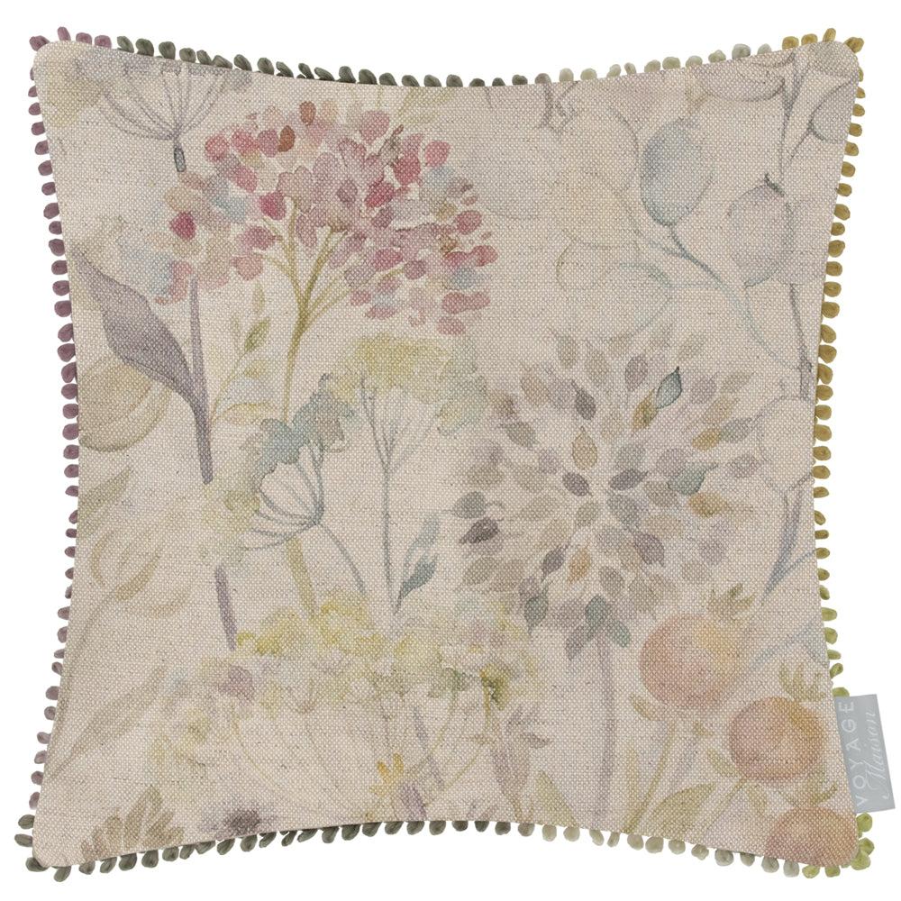 Bed Cushions | Hedgerow Printed Feather Cushion Natural Bed Cushions Bed Cushions