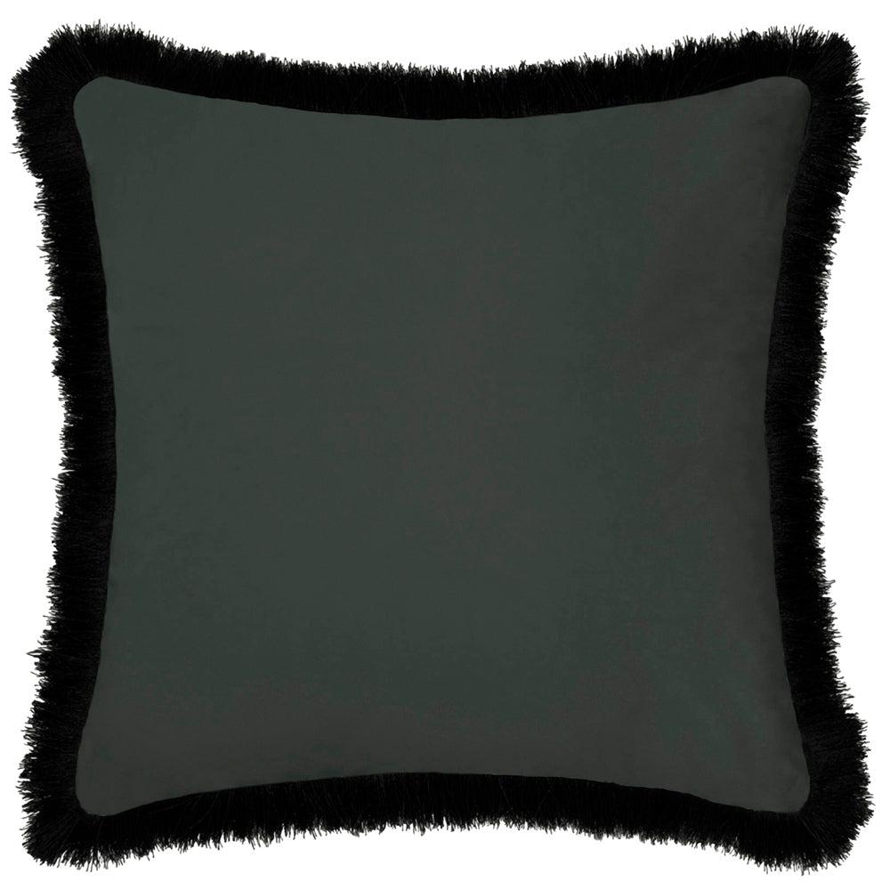 Bed Cushions | Loreto Velvet Feather Cushion Slate Bed Cushions Bed Cushions