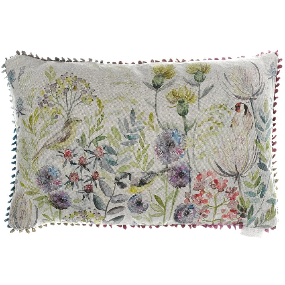 Bed Cushions | Morning Chorus Printed Feather Cushion Natural Bed Cushions Bed Cushions