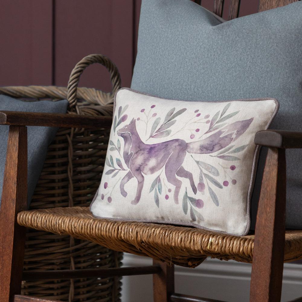 Bed Cushions | Nishiki Printed Feather Cushion Violet Bed Cushions Bed Cushions