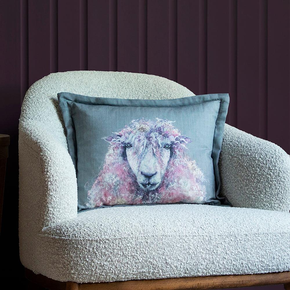 Bed Cushions | Seumus Printed Wool Cushion Fuchsia Bed Cushions Bed Cushions