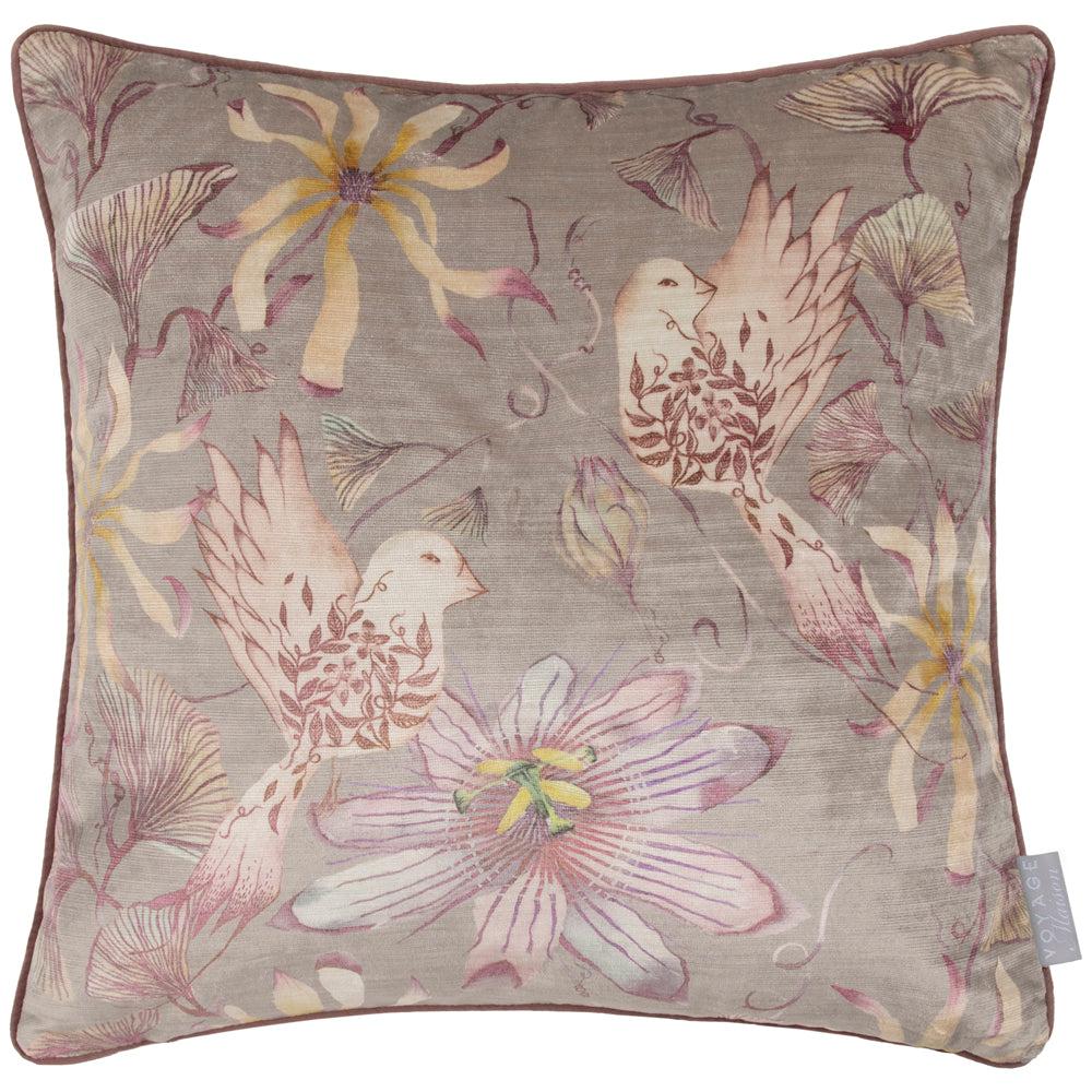 Bed Cushions | Sybil Printed Piped Cushion Viola Bed Cushions Bed Cushions