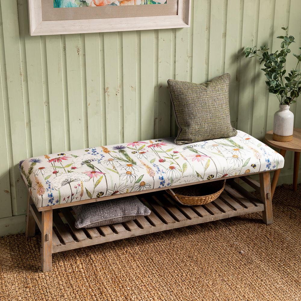 Benches | Hermione Rupert Bench Linen Benches Benches