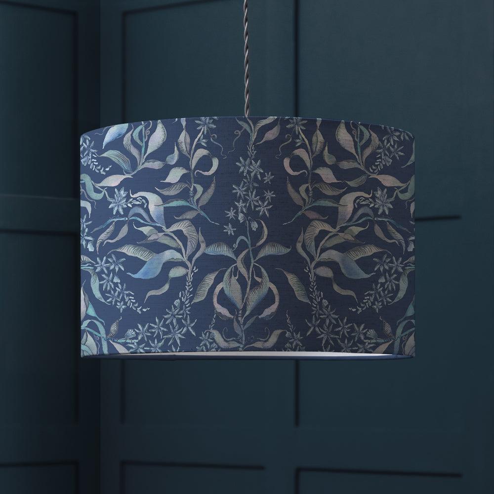 Ceiling Lights | Hettie Eva Printed Lamp Shade Atlas Blue Ceiling Lights Atlas Blue