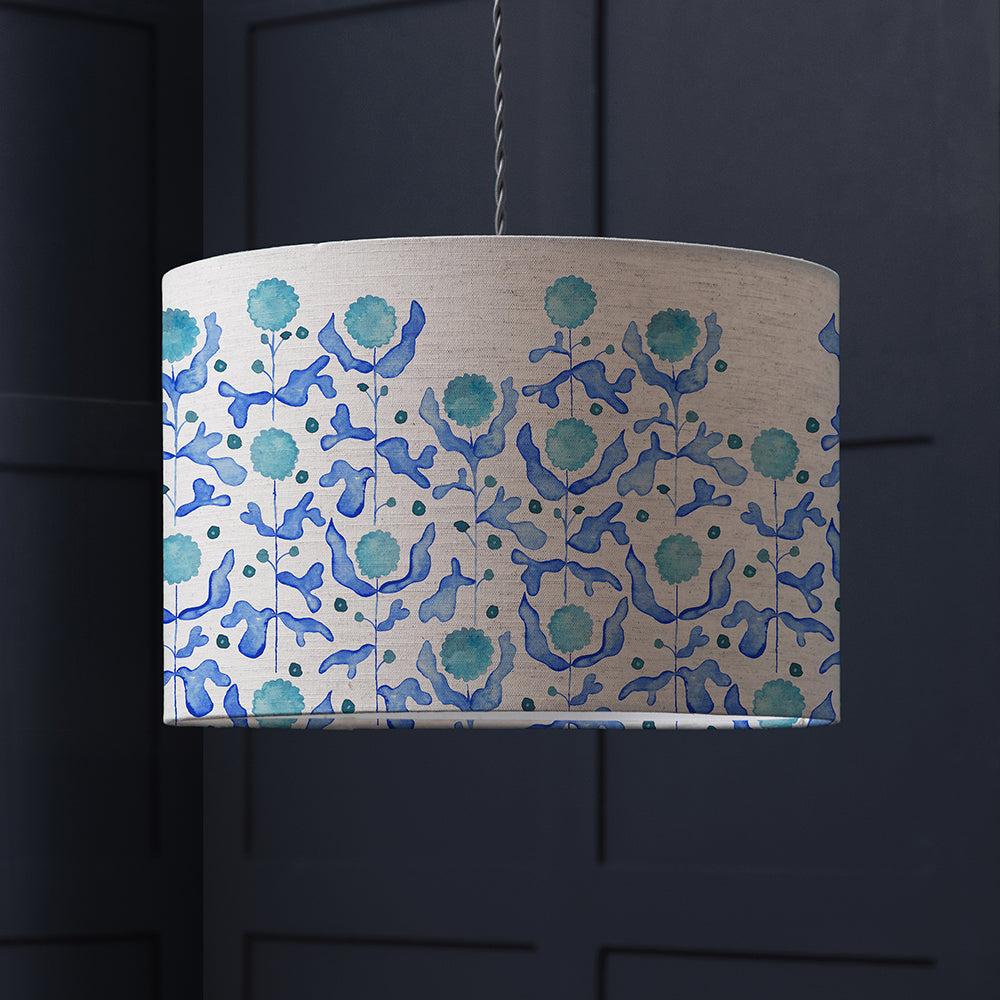 Ceiling Lights | Mariani Eva Printed Lamp Shade Cobalt Ceiling Lights Ceiling Lights