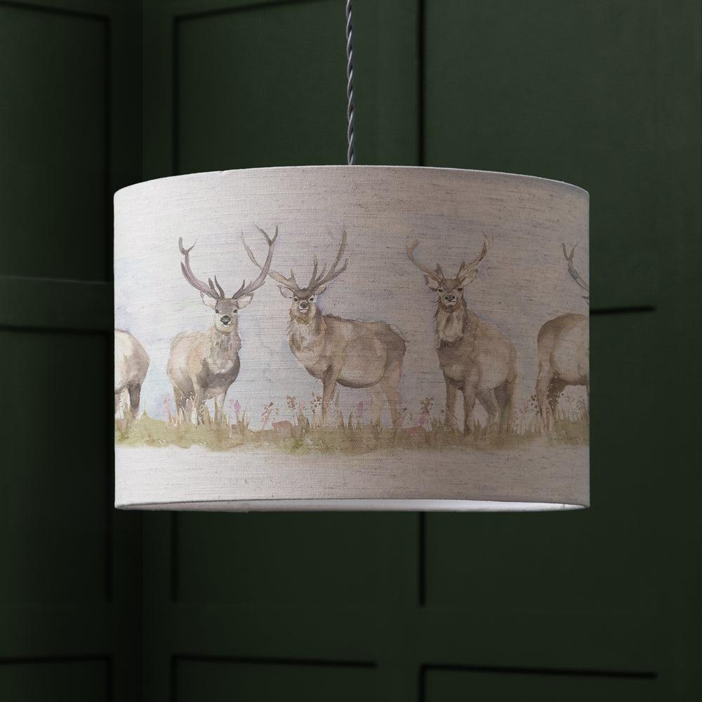 Ceiling Lights | Moorland Stag Eva Lamp Shade Linen Ceiling Lights Ceiling Lights