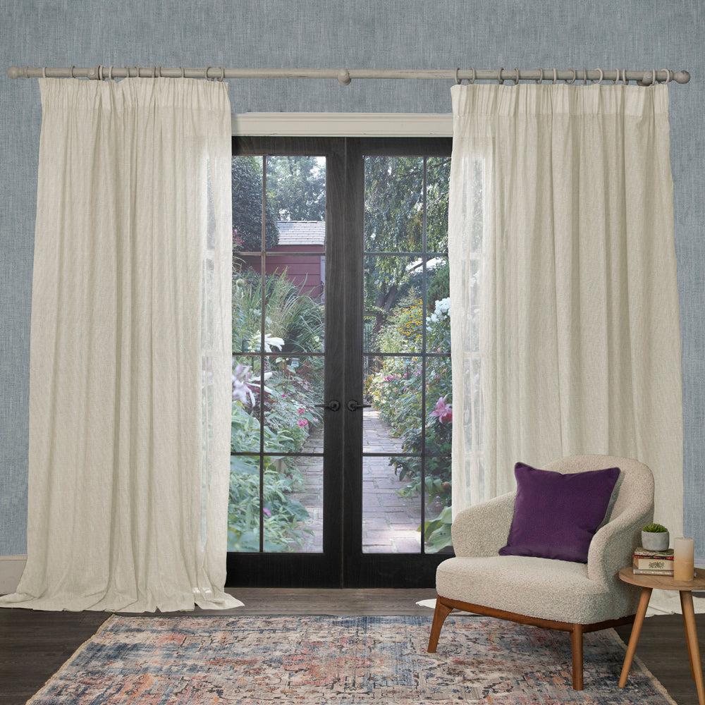 Curtains | Focus Sheer Woven Pencil Pleat Curtains Pearl Curtains Curtains