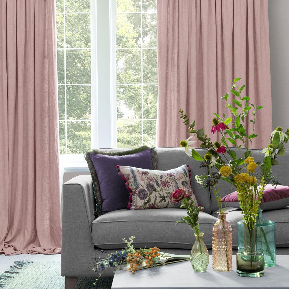 Curtains | Hawley Linen Blend Pencil Pleat Curtains Blossom Curtains Blossom