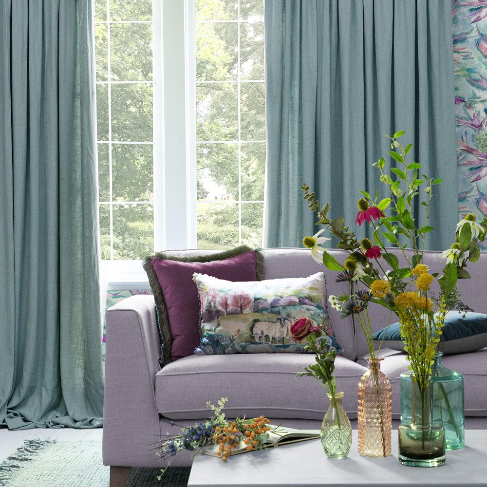 Curtains | Hawley Linen Blend Pencil Pleat Curtains Marine Curtains Curtains