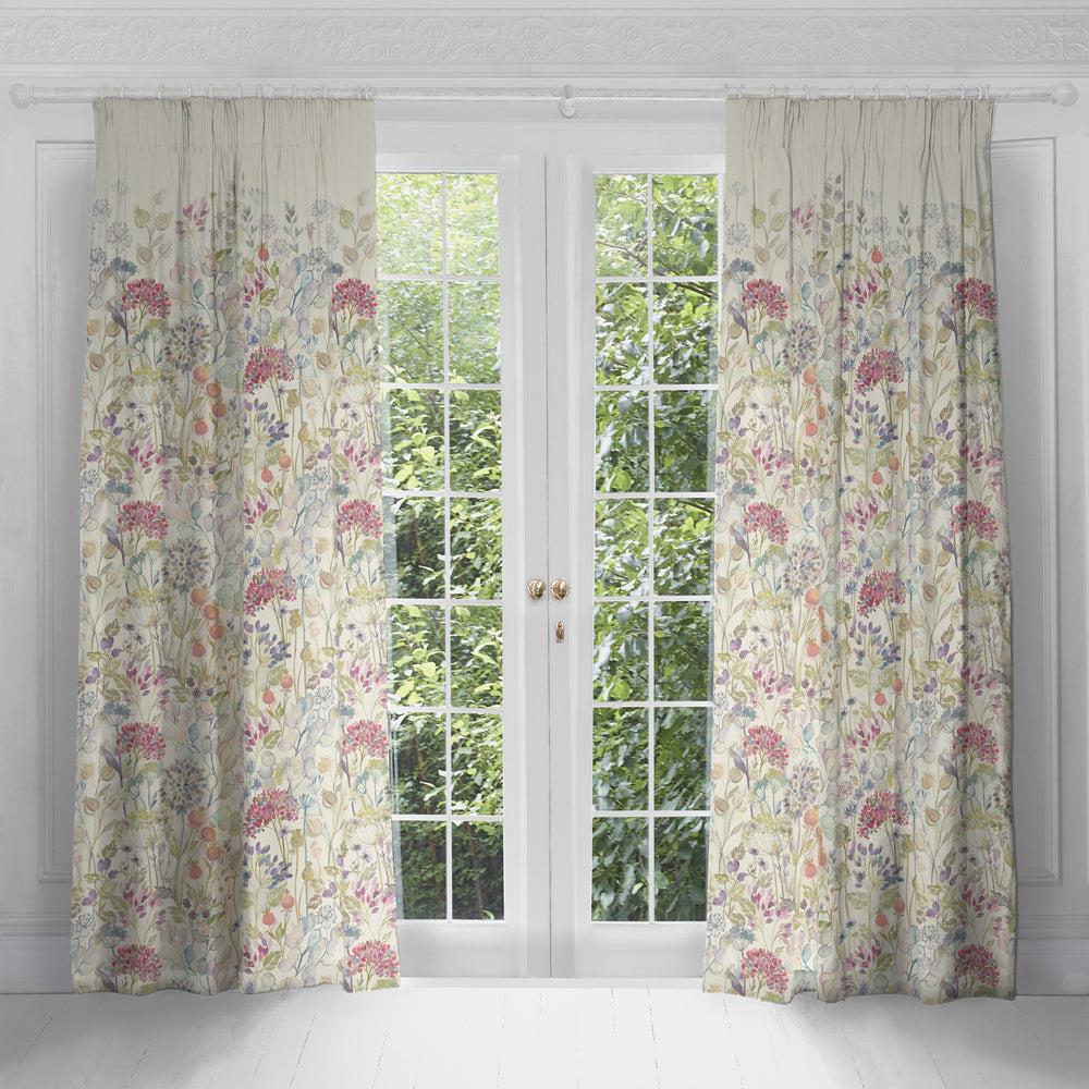 Curtains | Hedgerow Printed Pencil Pleat Curtains Linen Curtains Curtains