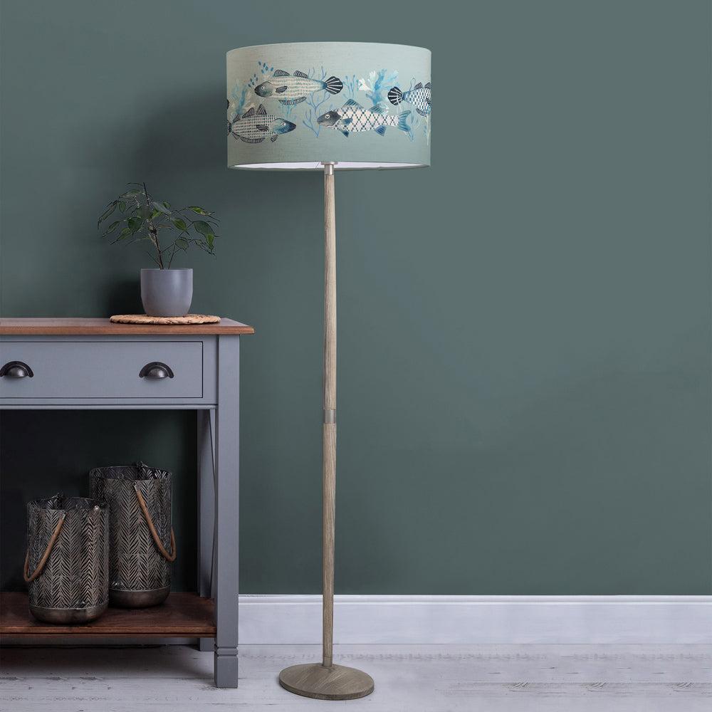 Floor Lamps | Barbeau Eva & Solensis Complete Floor Lamp Grey/Seafoam Floor Lamps Floor Lamps