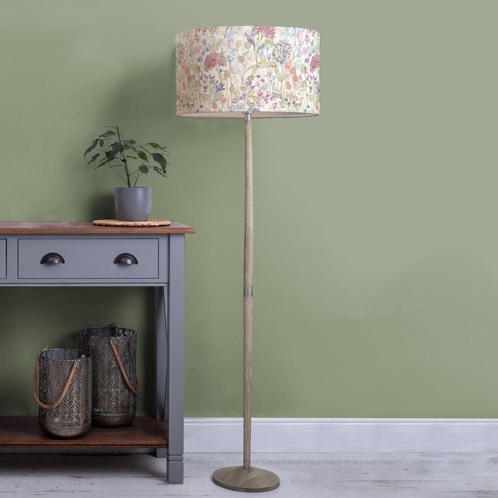 Floor Lamps | Hedgerow Eva & Solensis Complete Floor Lamp Grey/Linen Floor Lamps Floor Lamps