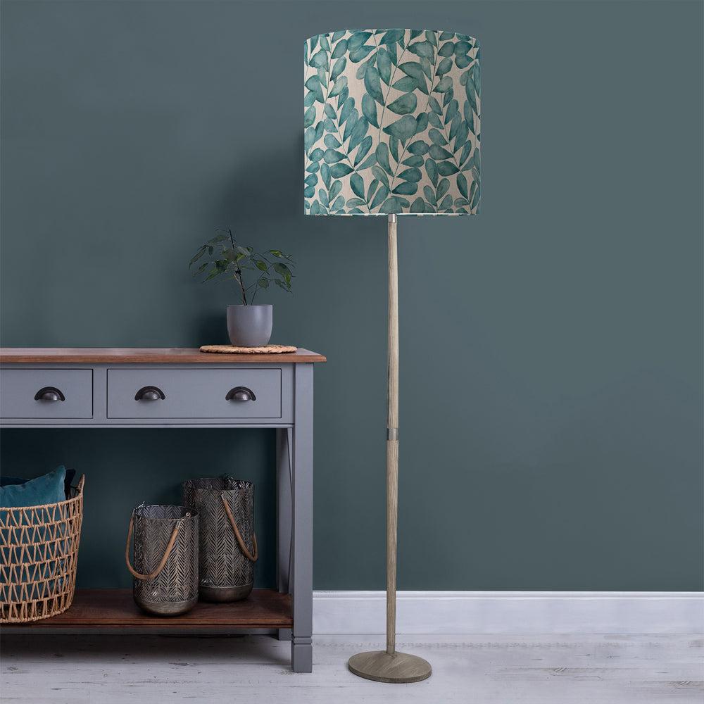 Floor Lamps | Rowan Anna & Solensis Complete Floor Lamp Grey/Aqua Floor Lamps Aqua