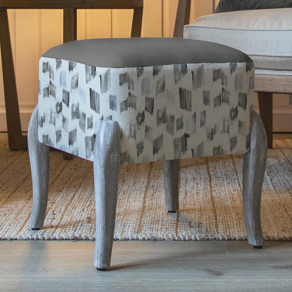 Footstools | Arwen Printed Ralf Footstool Frost Footstools Arwen Frost