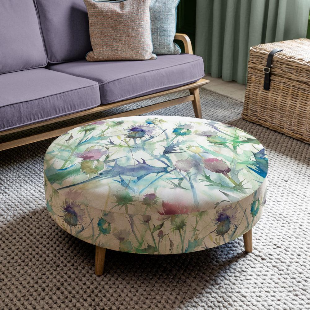 Footstools | Cirsium Petra Large Footstool Damson Footstools Cirsium Damson