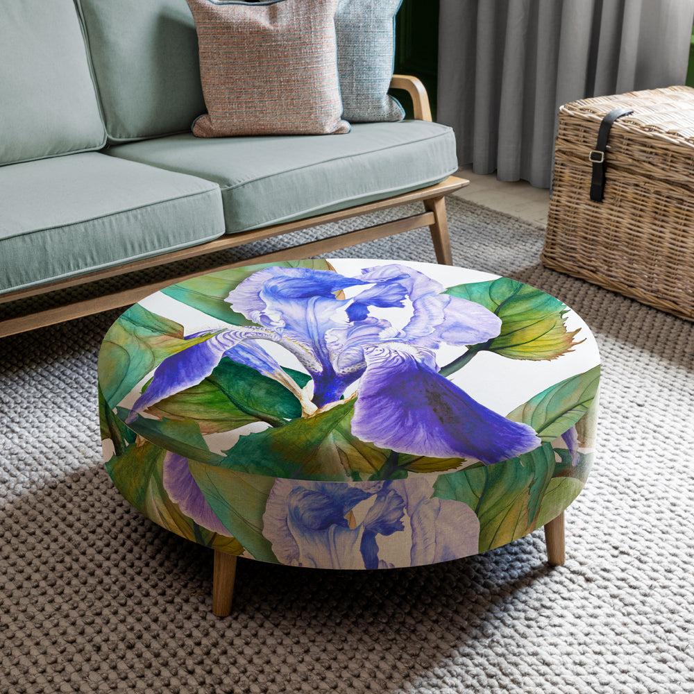 Footstools | Darwen Petra Large Footstool Cornflower Footstools Darwen Cornflower