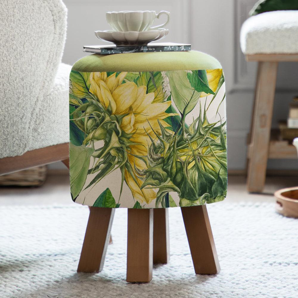 Footstools | Easton Monty Round Footstool Fern Footstools Easton Fern