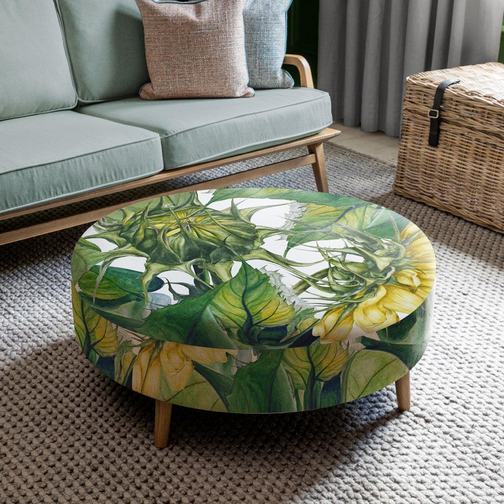 Footstools | Easton Petra Large Footstool Fern Footstools Easton Fern