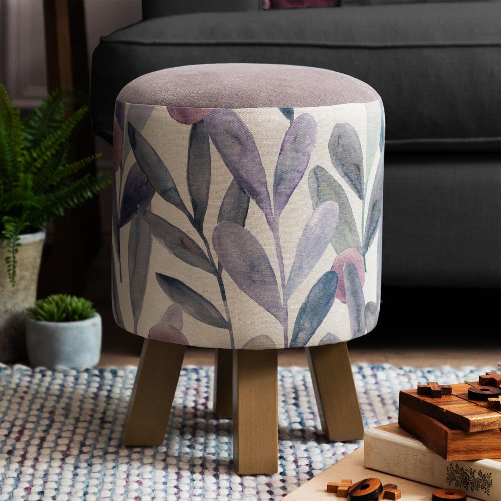 Footstools | Enso Monty Round Footstool Violet Footstools Enso Violet