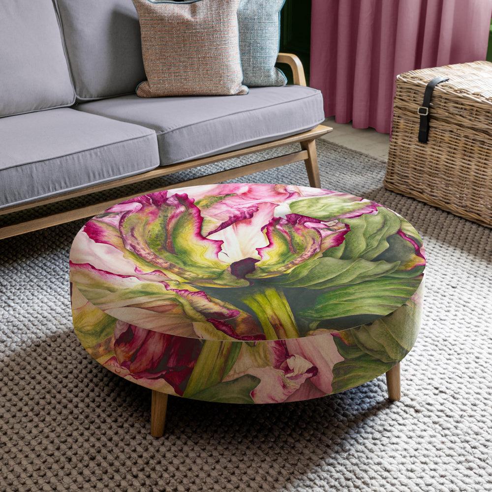 Footstools | Heligan Petra Large Footstool Fuchsia Footstools Footstools