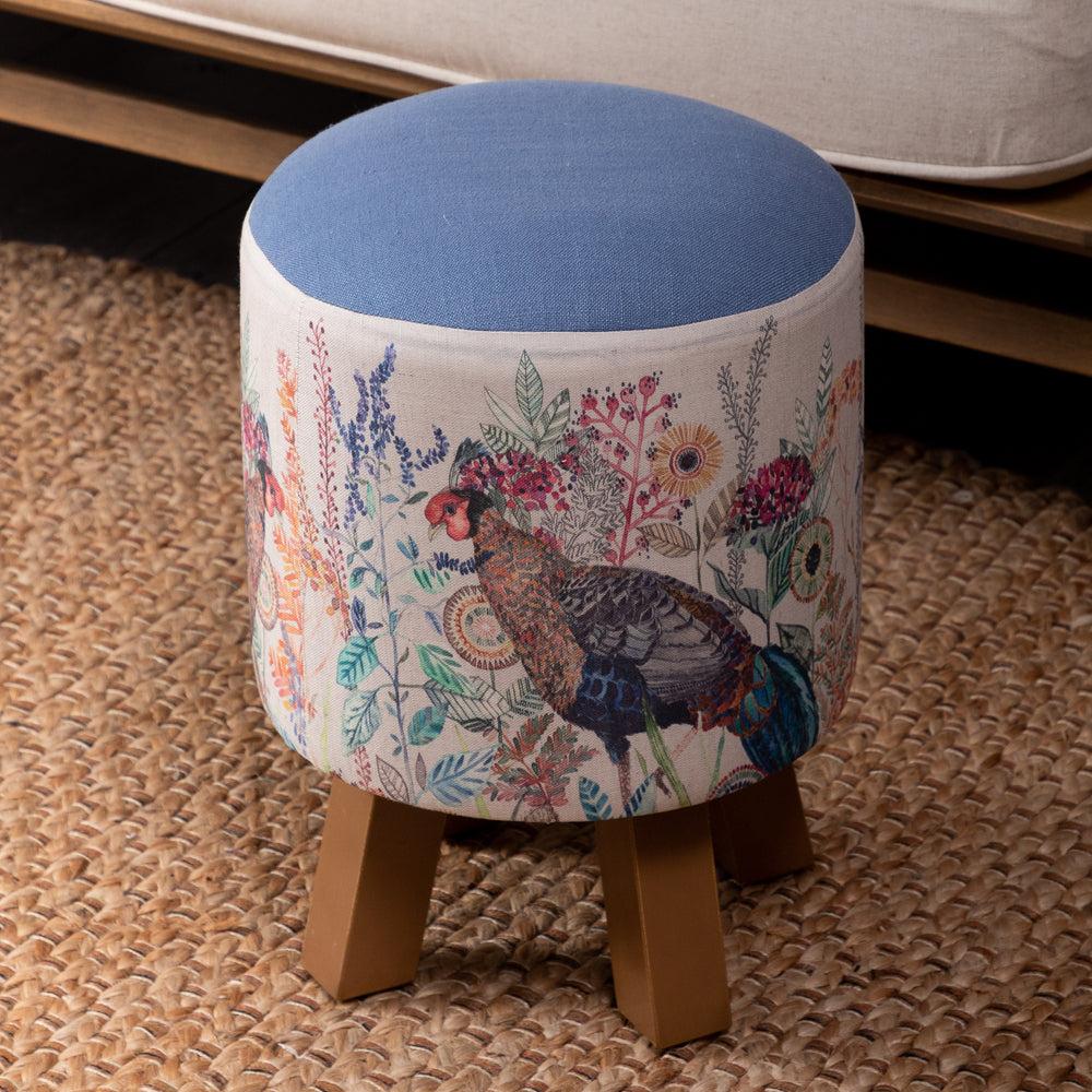 Footstools | Lady Amherst Monty Round Footstool Amherst Footstools Footstools