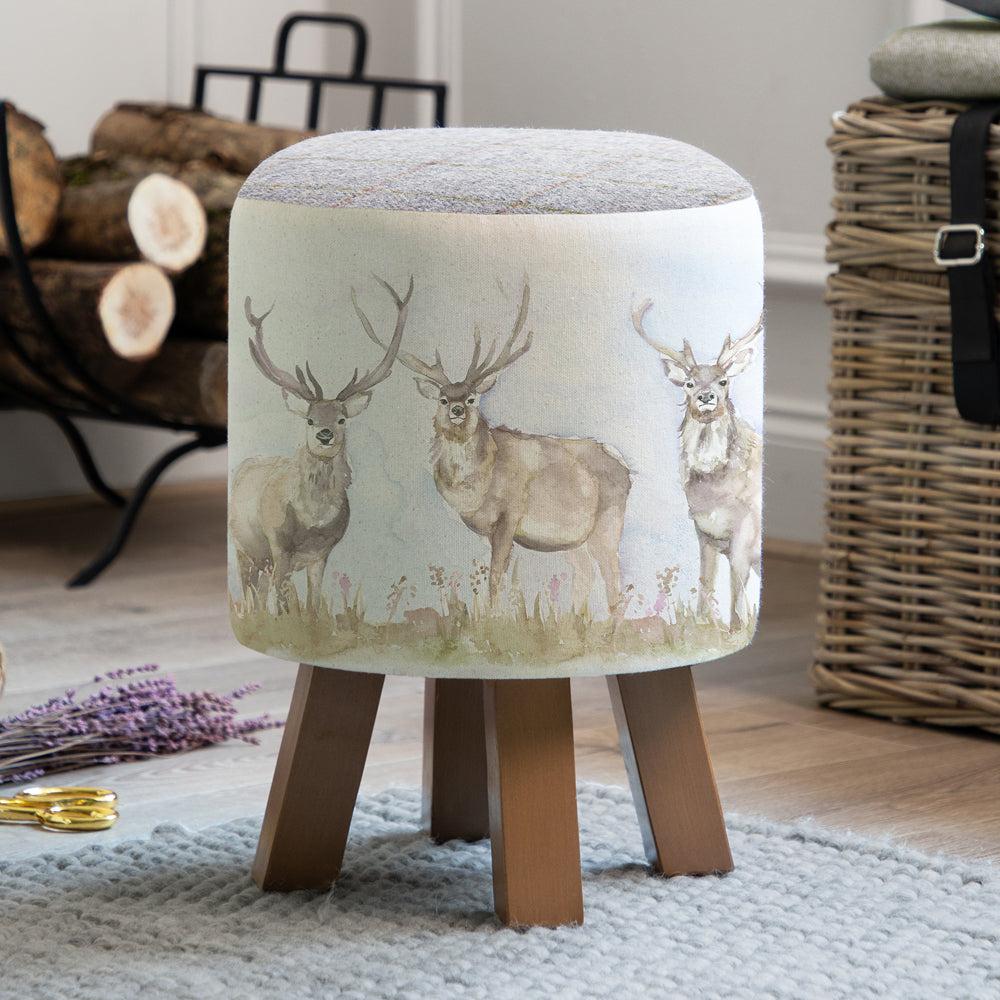 Footstools | Moorland Stag Monty Round Footstool Footstools Footstools