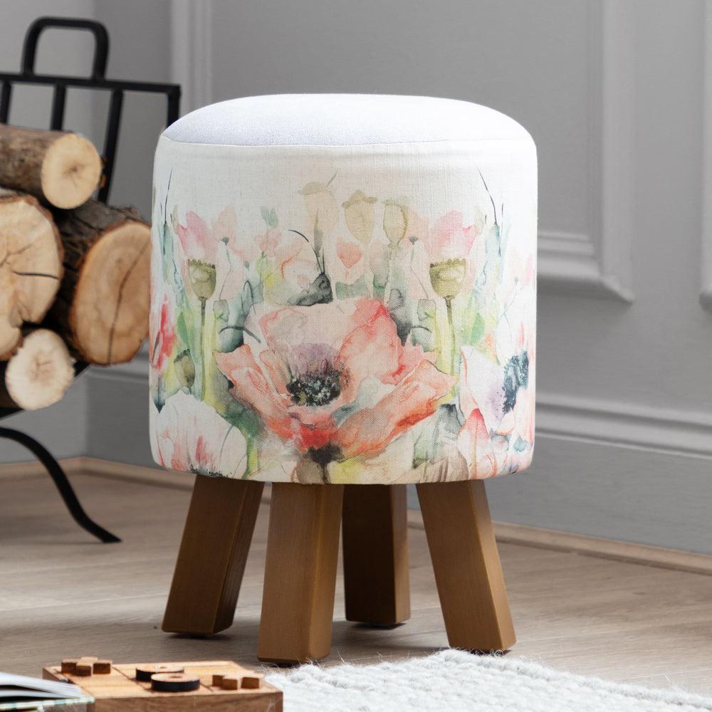 Footstools | Papavera Monty Round Footstool Sweetpea Footstools Footstools