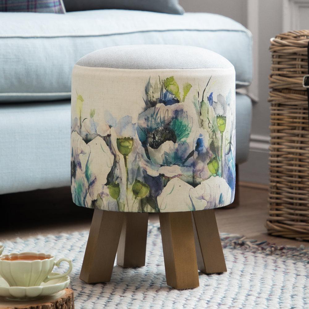 Footstools | Papavera Monty Round Footstool Veronica Footstools Footstools