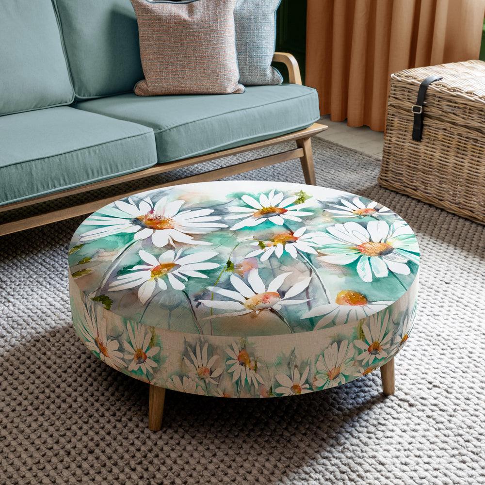 Footstools | Prairie Meadows Petra Large Footstool Bisque Footstools Biscay