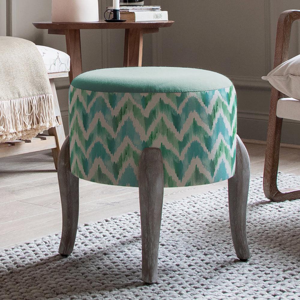 Footstools | Savannah Printed Finn Footstool Isla Footstools Footstools