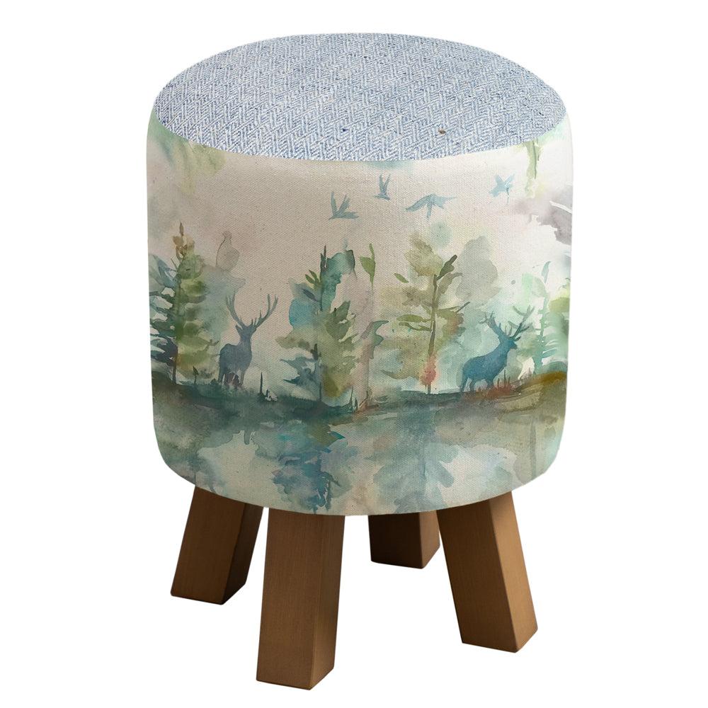 Footstools | Wilderness Monty Round Footstool Topaz Footstools Footstools