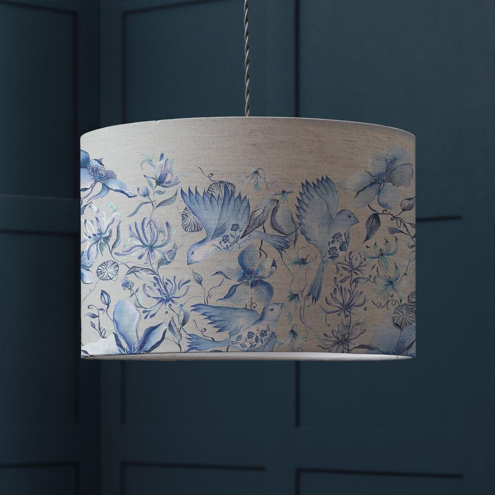 Lamp Shades | Floella Eva Printed Lamp Shade Delft Blue Ceiling Lights Ceiling Lights