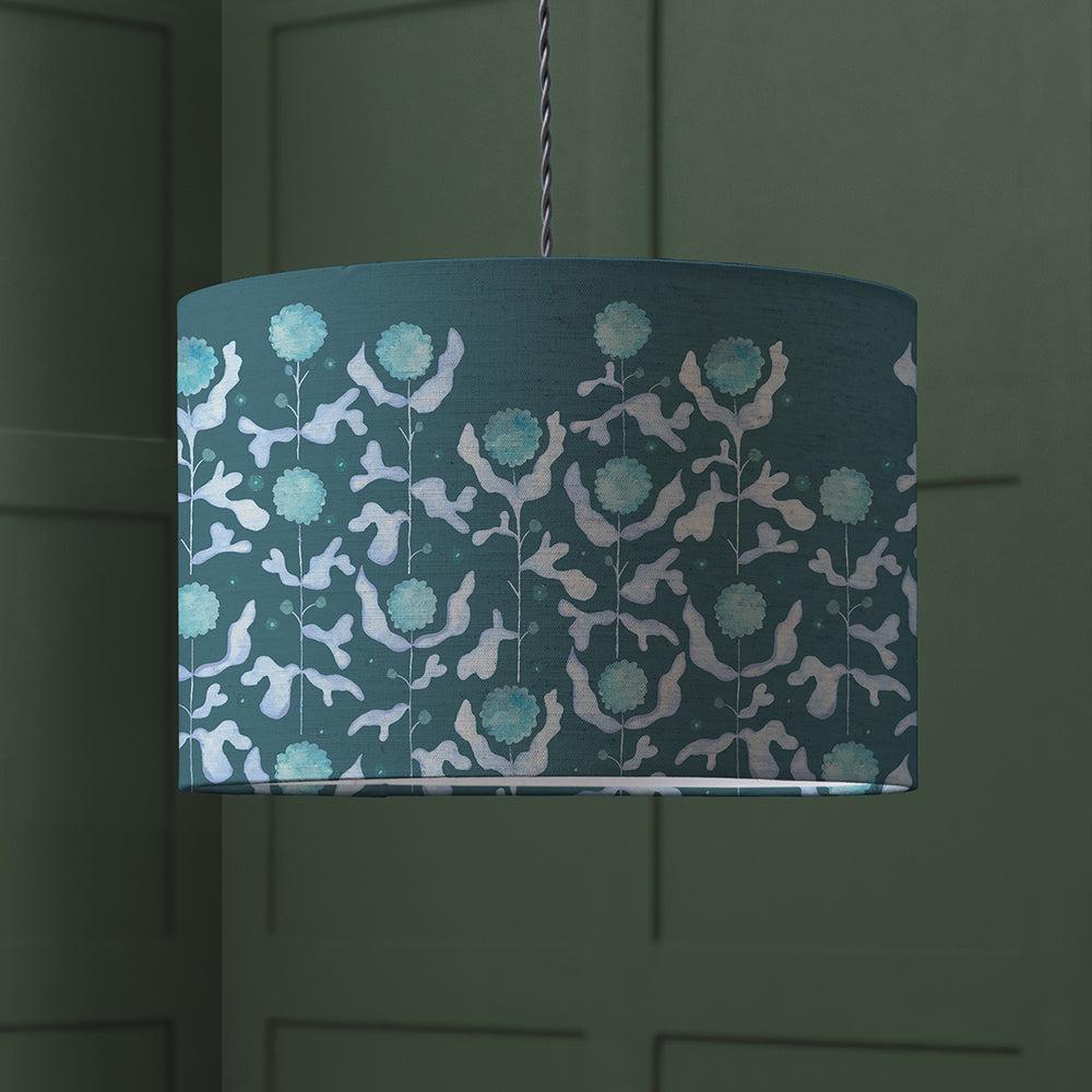 Lamp Shades | Mariani Eva Printed Lamp Shade Teal Ceiling Lights Ceiling Lights