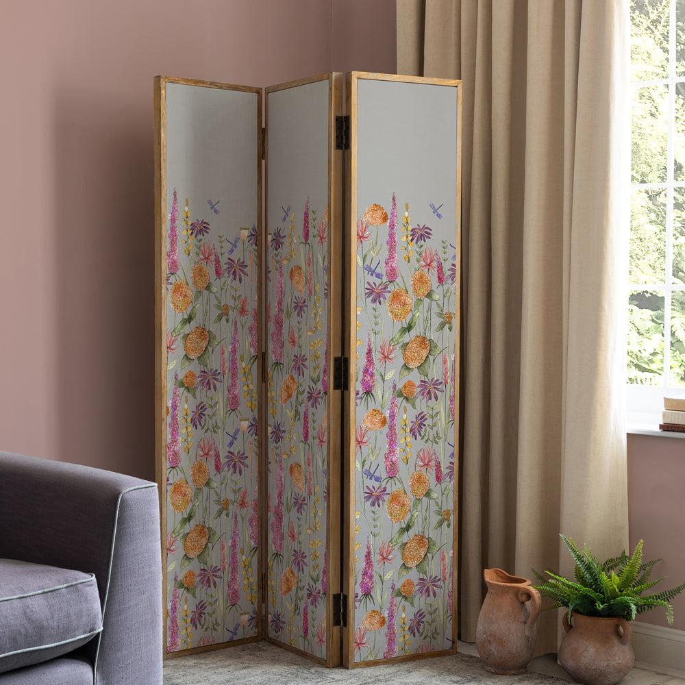 Room Dividers | Florabunda Solid Wood Room Divider Russet Furniture Room Dividers