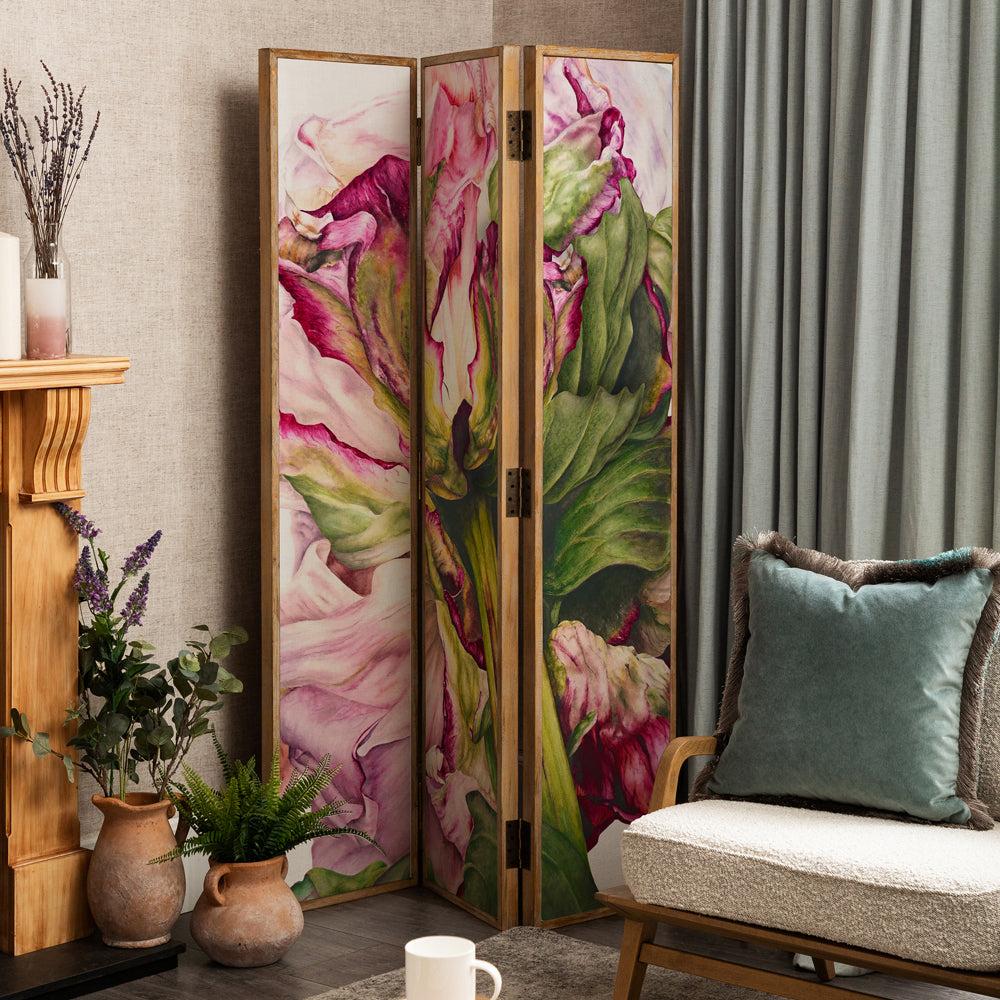 Room Dividers | Heligan Solid Wood Room Divider Fuchsia Furniture Fuchsia