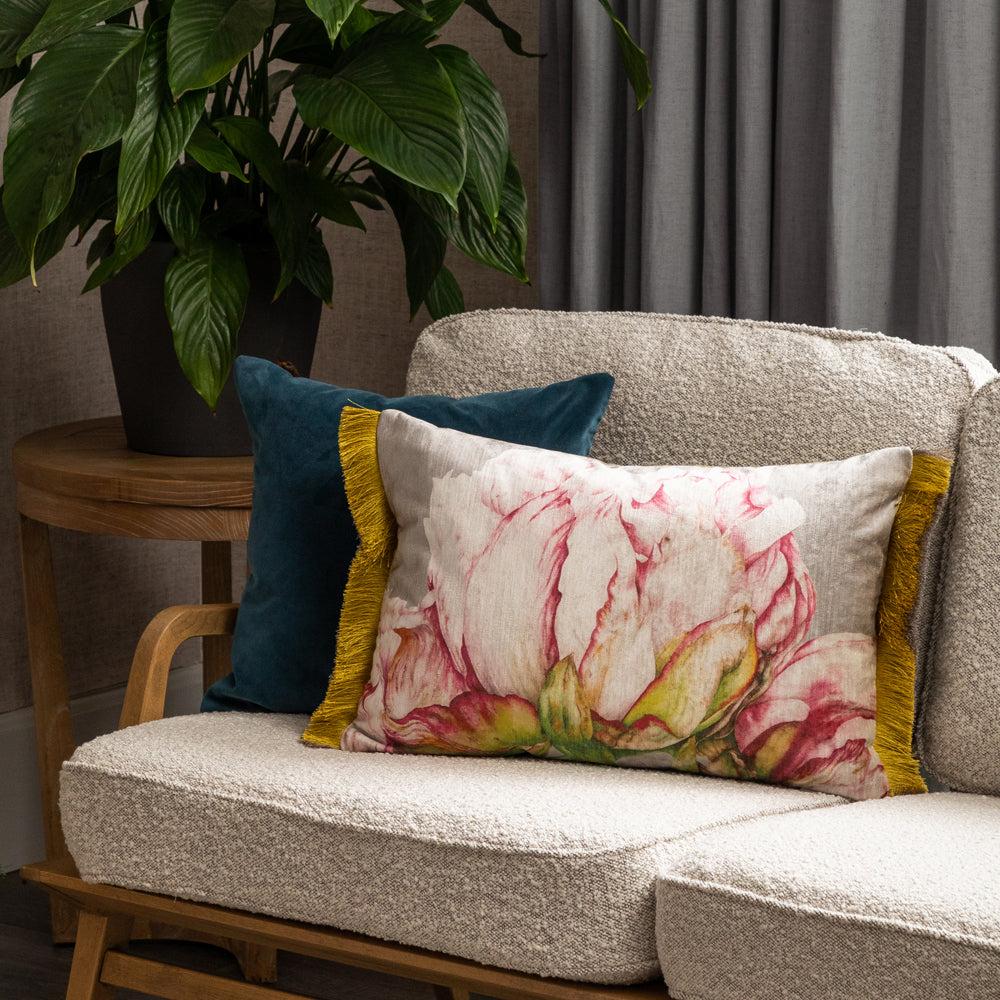 Sofa Cushions | Alston Printed Feather Cushion Fuchsia Bed Cushions Bed Cushions