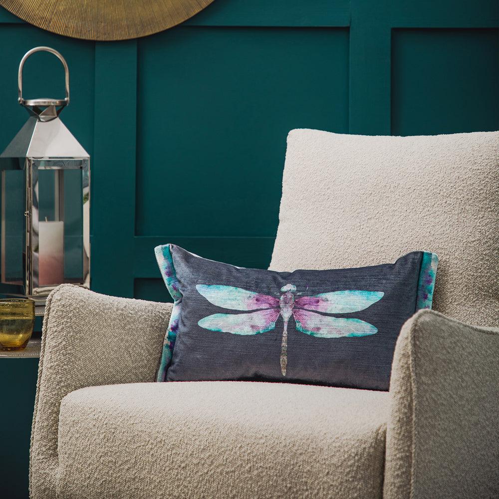 Sofa Cushions | Azrael Printed Feather Cushion Sapphire Bed Cushions Bed Cushions