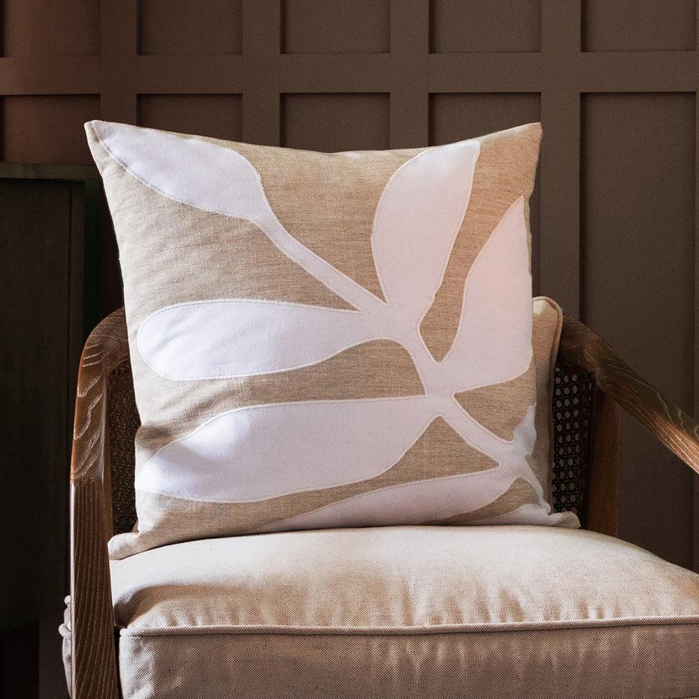 Sofa Cushions | Bodhi Embroidered Feather Cushion Quartz Bed Cushions Bed Cushions