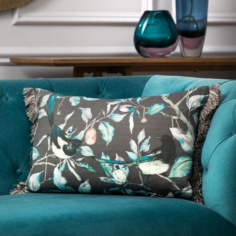 Sofa Cushions | Collector Printed Feather Cushion Onyx Bed Cushions Bed Cushions